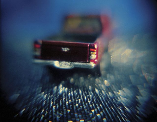 red truck: from Hurricane Story, a series of Holga images about Hurricane Katrina