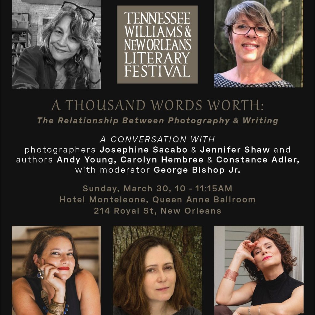 Graphic for Tennessee Williams Festival panel discussion, A Thousand Words Worth