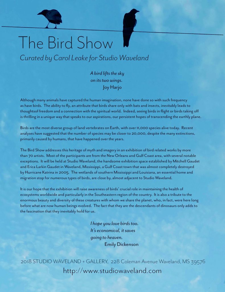 Bird Show - Curator's Statement by Carol Leake